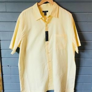 Van Heusen Short Sleeve Yellow Big & Tall …17.5/18